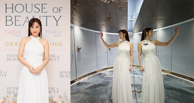 謝安琪(Kay) 氣質現身 House of Beauty 開幕禮 秘境拍攝廣告大片